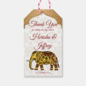 Mandala-olifant Indische bruiloft gunst Cadeaulabel (Voorkant)