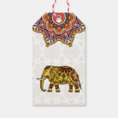 Mandala-olifant Indische bruiloft gunst Cadeaulabel (Achterkant)