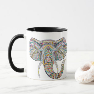 Mandala Olifant Koffie Mok