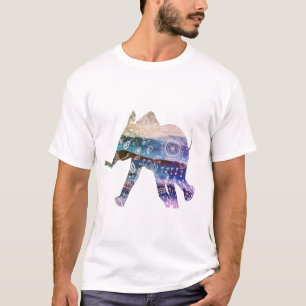 Mandala olifant kunst tekening t-shirt