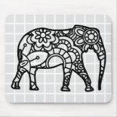 Mandala Olifant Raster Muismat (Voorkant)