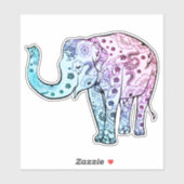 Mandala-olifant Sticker (Vel)