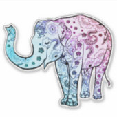 Mandala-olifant Sticker (Voorkant)