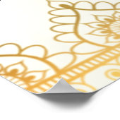 Mandala olifanten Indische grens Indische bruiloft Poster (Hoek)