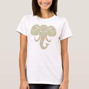 Mandala Olifantenkop Ontwerp T-shirt