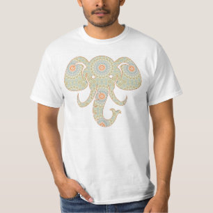 Mandala Olifantenkop Ontwerp T-shirt