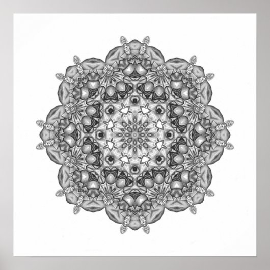 Mandala om in te kleuren poster (Voorkant)