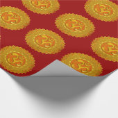 Mandala OM - sinaasappel Cadeaupapier (Hoek)