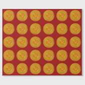 Mandala OM - sinaasappel Cadeaupapier (Vlak)