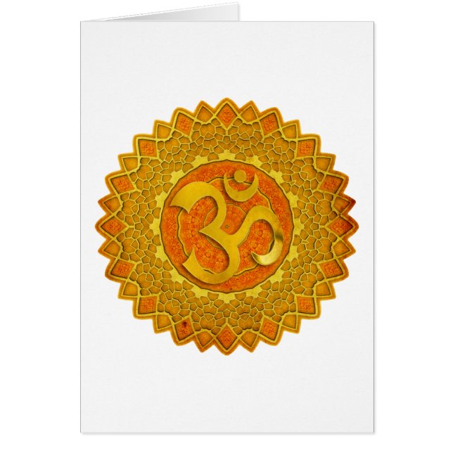 MANDALA OM - sinaasappel | Maak uw eigen achtergro (Voorkant)