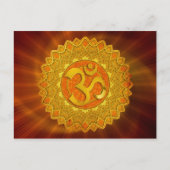 MANDALA OM - sinaasappel | Roodshine Briefkaart (Voorkant)