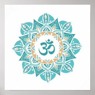 Mandala Om spiritueel Poster