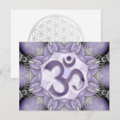 MANDALA OM - violet Briefkaart (Voorkant / Achterkant)