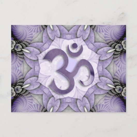 MANDALA OM - violet Briefkaart (Voorkant)