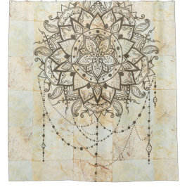 Mandala on Marble  Douchegordijn