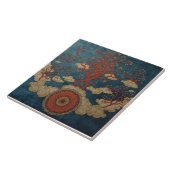 Mandala onder de wolkenbomen tegeltje (Zijkant)