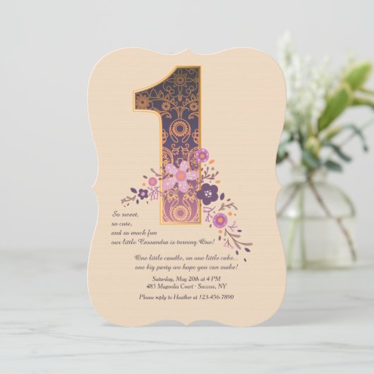 Mandala One Uitnodiging (Staand voorkant)