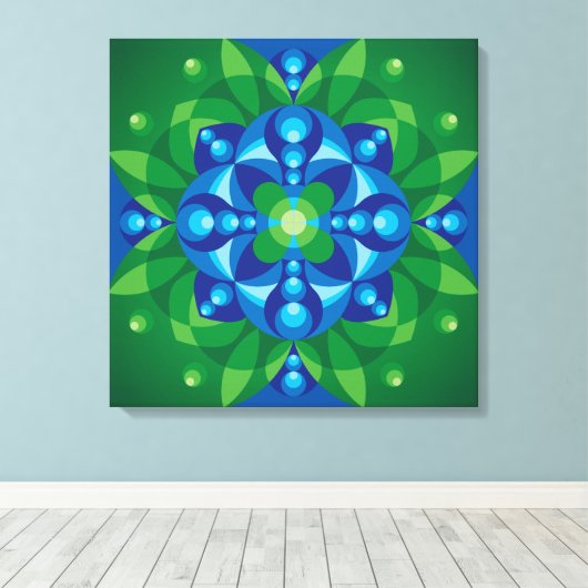 Mandala ontwaken canvas afdruk (Insitu (Houten vloer))