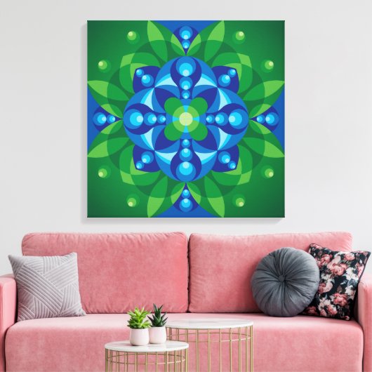 Mandala ontwaken canvas afdruk (Insitu (Woonkamer))