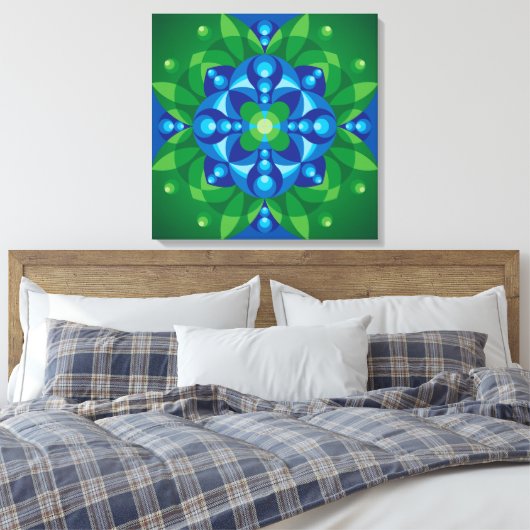 Mandala ontwaken canvas afdruk (Insitu (Slaapkamer))