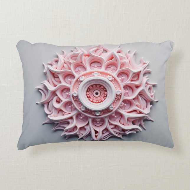 Mandala-ontwerp Accent Kussen (Voorkant)