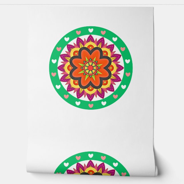 Mandala ontwerp behang (Afrollen)