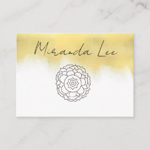Mandala ontwerp bloemige lotus goud kaart visitekaartje