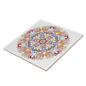 Mandala ontwerp, grillige keuken tegeltje (Zijkant)