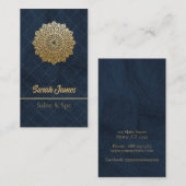 Mandala ontwerp in goud visitekaartje (Voorkant / Achterkant)