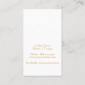 Mandala ontwerp in goud visitekaartje (Achterkant)