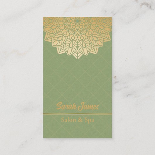 Mandala ontwerp in goud visitekaartje (Voorkant)
