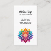 Mandala ontwerp in levendige kleuren visitekaartje (Voorkant)
