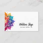 Mandala ontwerp in levendige kleuren visitekaartje (Voorkant)