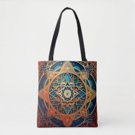  Mandala-ontwerp met geometrische patronen Tote Bag