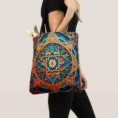  Mandala-ontwerp met geometrische patronen Tote Bag (Dichtbij)