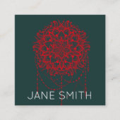 Mandala ontwerp moderne, stijlvolle creatieve indu vierkante visitekaartje (Voorkant)