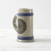 mandala-ontwerp op biermok bierpul (Voorkant links)