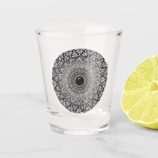 mandala ontwerp op shotglas shot glas (Voorkant)