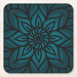 Mandala ontwerp papier coaster kartonnen onderzetters