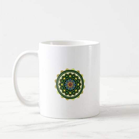Mandala ontwerpKlassieke mok, 330 ml Koffiemok (Links)