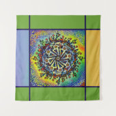 Mandala-ontwerpset van vloermatten wandkleed (Voorkant (horizontaal))