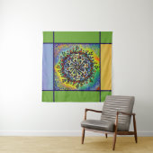 Mandala-ontwerpset van vloermatten wandkleed (In Situ (horizontaal))
