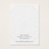 Mandala Oorbel Ketting Sieraden Display Kaart (Achterkant)