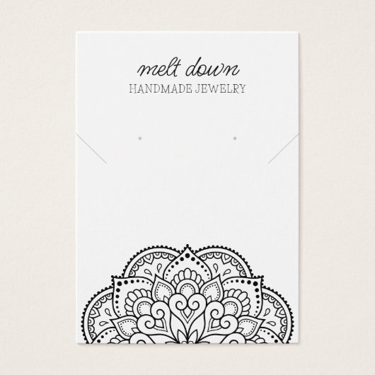 Mandala Oorbel Ketting Sieraden Display Kaart (Voorkant)
