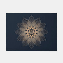 Mandala op blauw