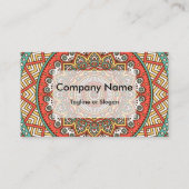 Mandala op crème visitekaartje (Achterkant)