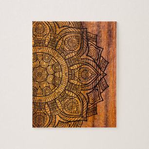 Mandala op hout legpuzzel