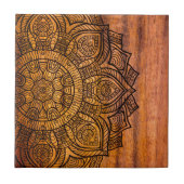 Mandala op hout tegeltje (Voorkant)