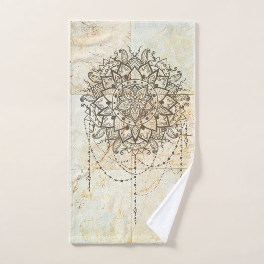 Mandala op Marble Bad Handdoek (Handdoek)