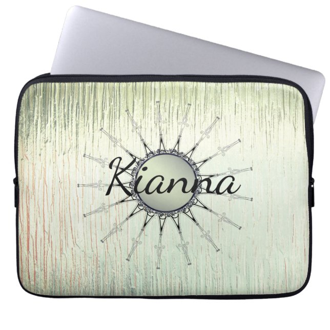  Mandala op mijnglas Laptop Sleeve (Voorkant)